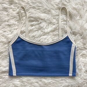 PrettyLittleThing Blue Cropped Tank Top Size 0, XS